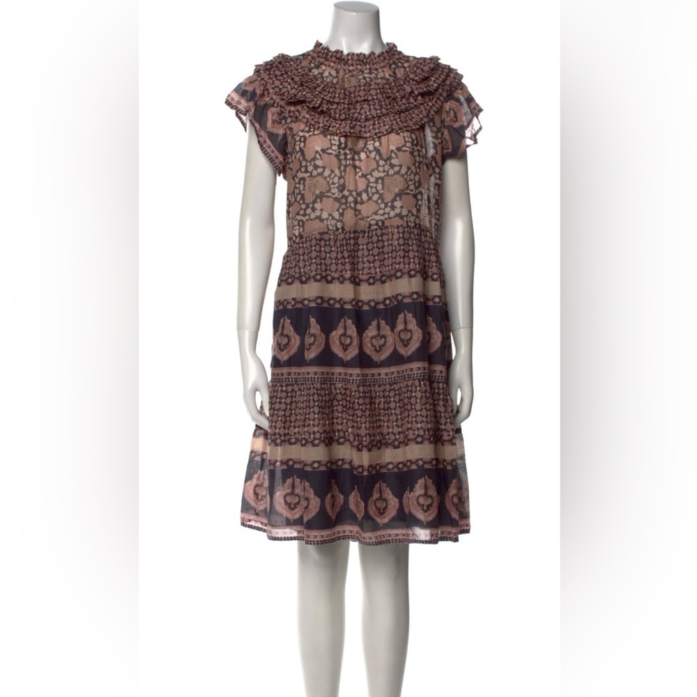 Sea New York Pink and Black Patterned Dress